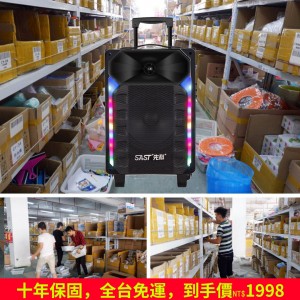 【33年老品牌 SAST 僅剩73組】8吋超大無線遙控藍牙音箱